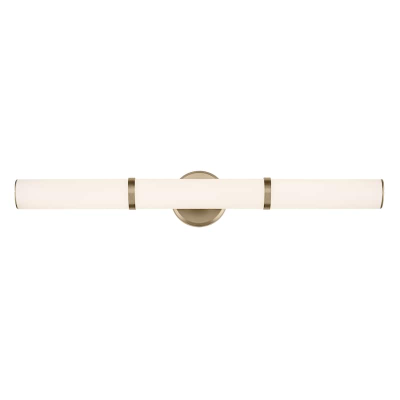 Kichler Lighting Rosh 32" Bath Bar Large LED with White Glass in Champagne Bronze