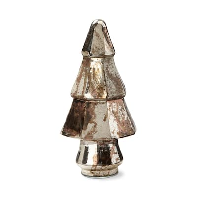 Lustre Blown Glass Christmas Tree Decoration for Tabletop or Mantel Medium 6.75 inch