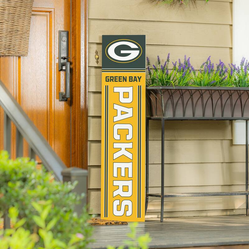 47" Double Sided Seasonal Porch Leaner, Green Bay Packers - 47" x 11.25"