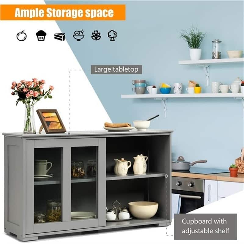 Stackable Buffet Storage Sideboard - 41.9"D x 13"W x 24.5"H