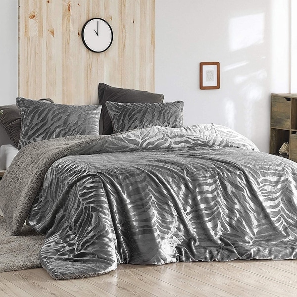 Byourbed Primal Zebra Silver Black Coma Inducer Oversized Queen Duvet Cover