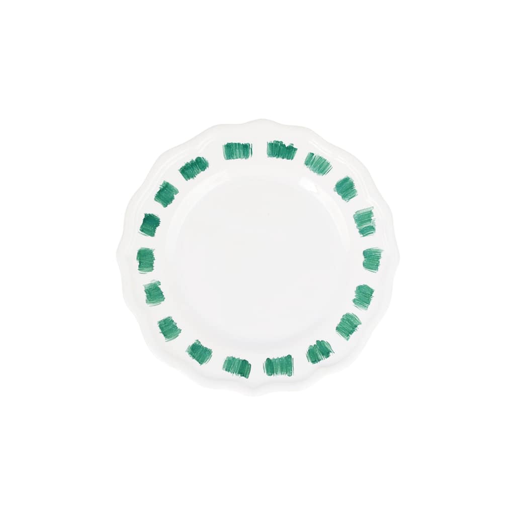 viva by VIETRI Lisbon Green Stitch Cocktail Plate