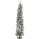 preview thumbnail 9 of 13, Pre-Lit Pencil Flocked Alpine Artificial Christmas Tree - Clear Lights