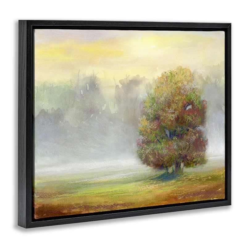 Stupell Dry Brush Tree in Nature Framed Floater Canvas Wall Art Design By Ashley Davis