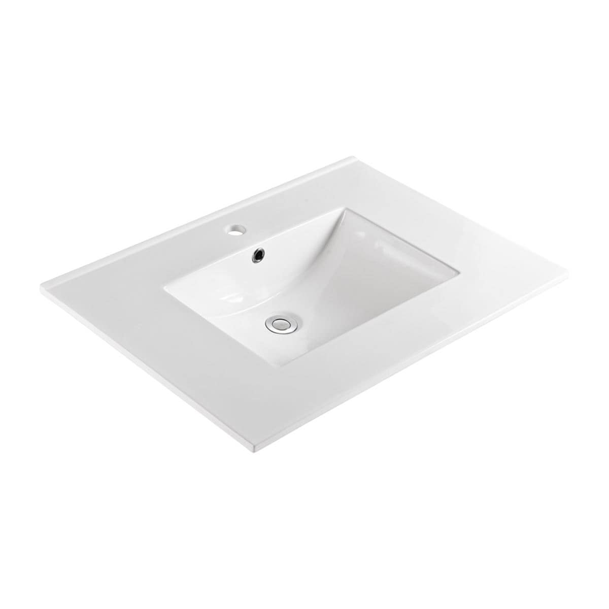 30 in. Single sink Ceramic top-1 Faucet hole