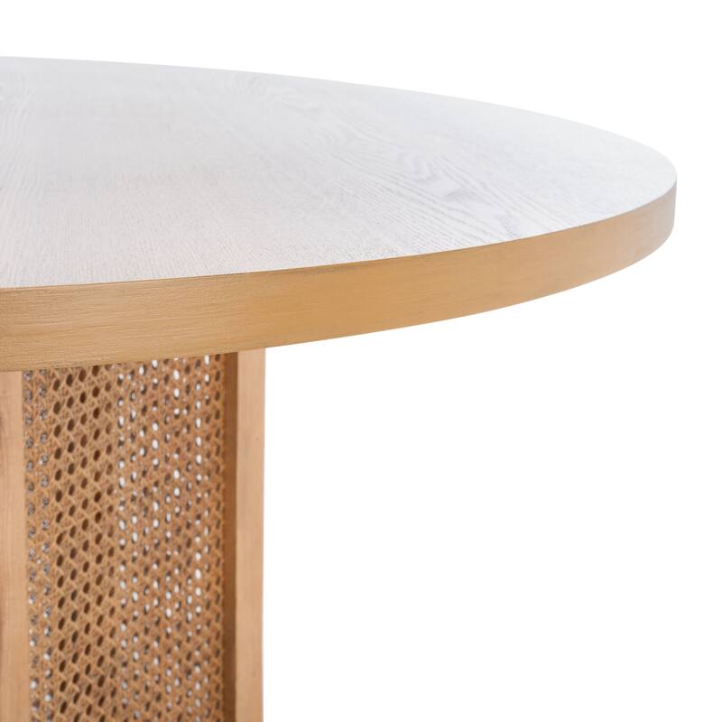 SAFAVIEH Mozell Cane Dining Table - 47.3" W x 47.3" L x 28.8" H - 47Wx47Dx29H - Natural