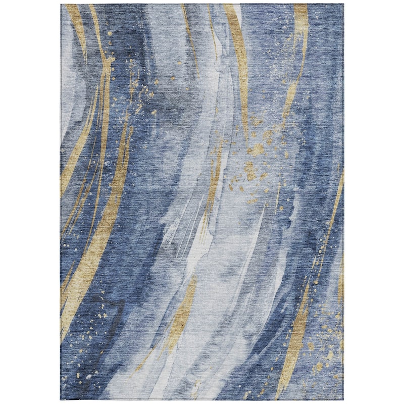 HomeRoots Abstract Transitional Rectangle Outdoor Rug