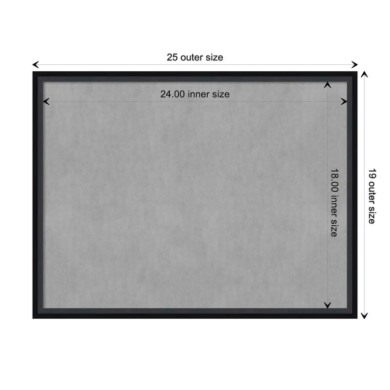Amanti Art Lucie Black Framed Magnetic Board - Board Size 24x18