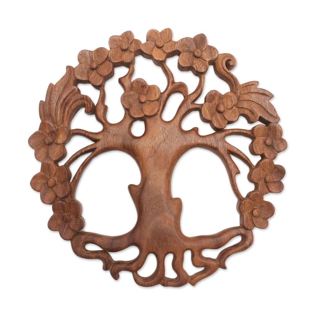 Novica Handmade Tree Of Beauty Wood Relief Panel
