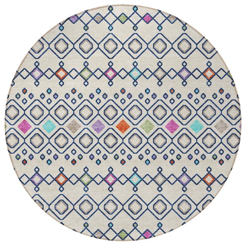 HomeRoots Geometric Modern Rectangle Outdoor Rug