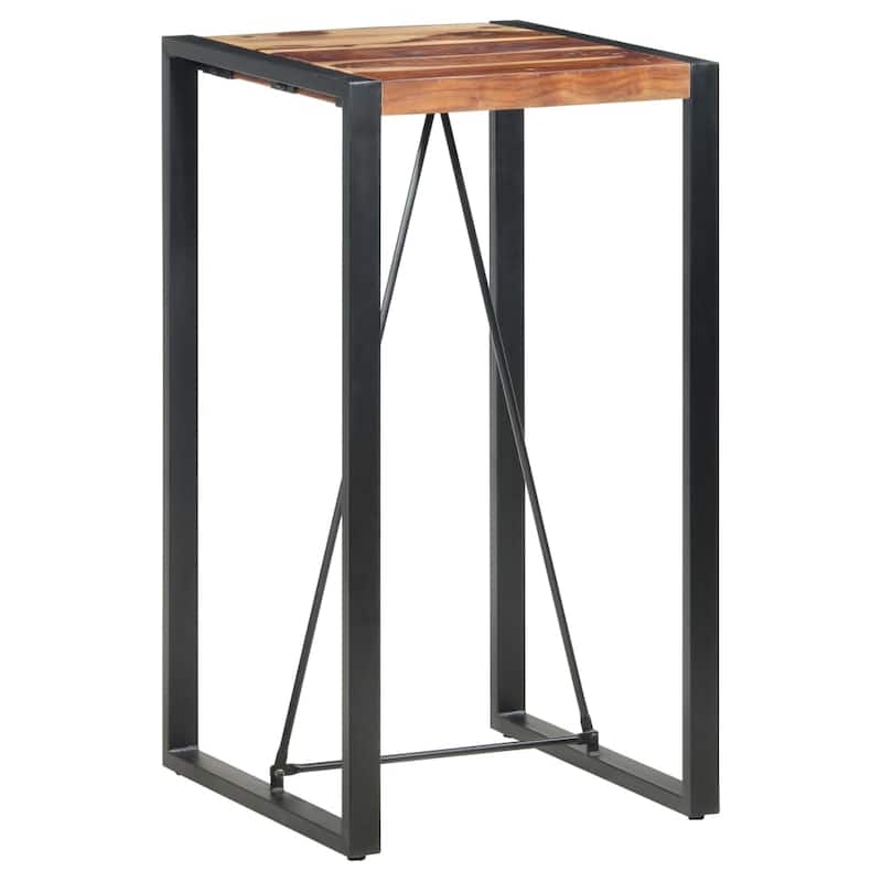vidaXL Bar Table 23.6"x23.6"x43.3" Solid Sheesham Wood - 23.6" x 23.6" x 43.3"