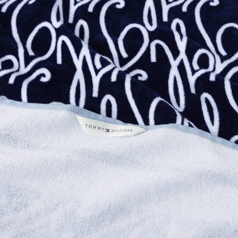 Tommy Hilfiger Printed Cotton Beach Towel - 36 x 68