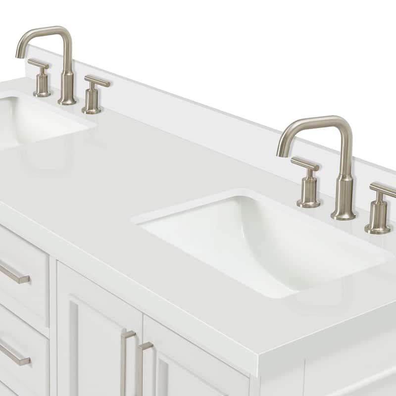 Ariel M061DWQRVO Stafford 61" Free Standing Double Basin Vanity Set