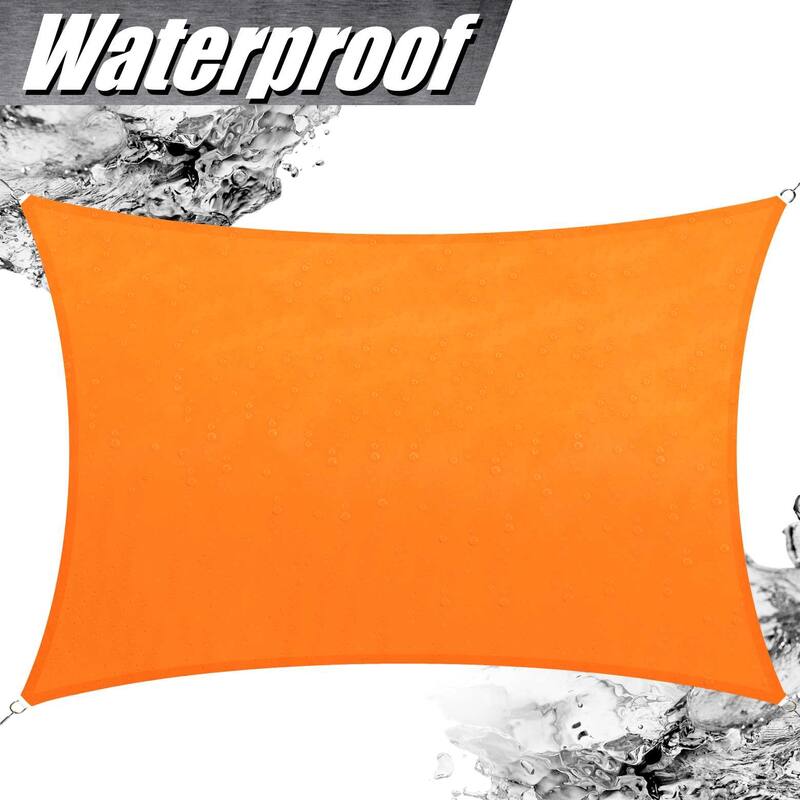 ColourTreeUSA Rectangle Waterproof Sun Shade Sail HDPE Mesh Fabric Screen Canopy UV Block 220 GSM