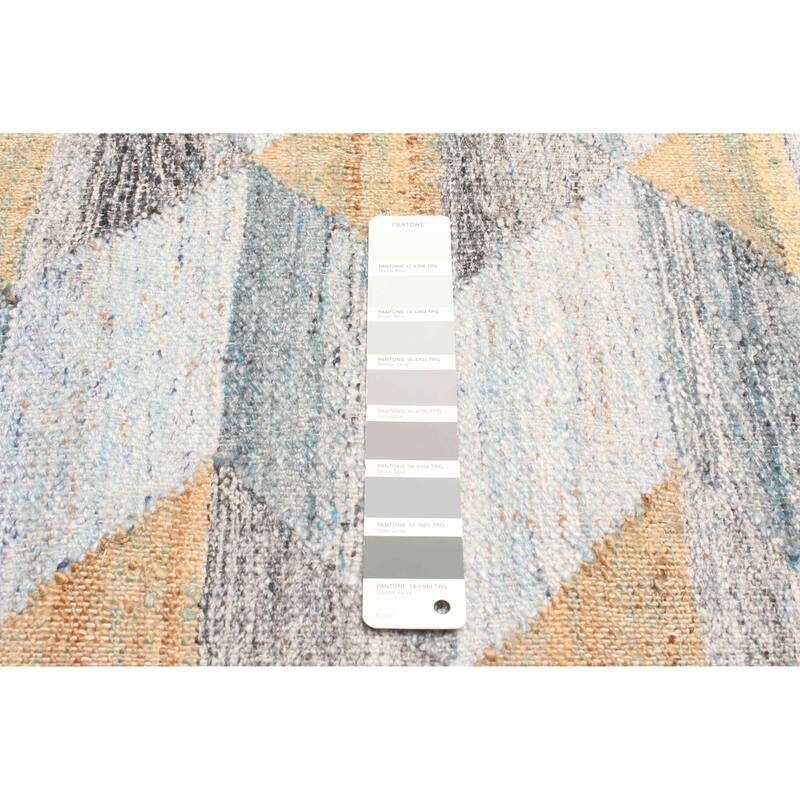 ECARPETGALLERY Flat-Weave Ankara FW Light Grey Wool Kilim - 5'0 x 7'10