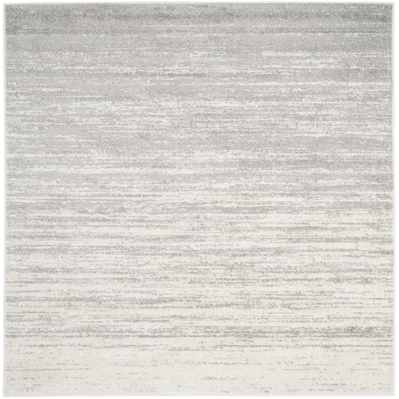 SAFAVIEH Adirondack Vera Modern Ombre Distressed Area Rug - 6' Square - Ivory/Silver