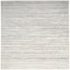 SAFAVIEH Adirondack Vera Modern Ombre Distressed Stripe Area Rug - 6' Square - Ivory/Silver