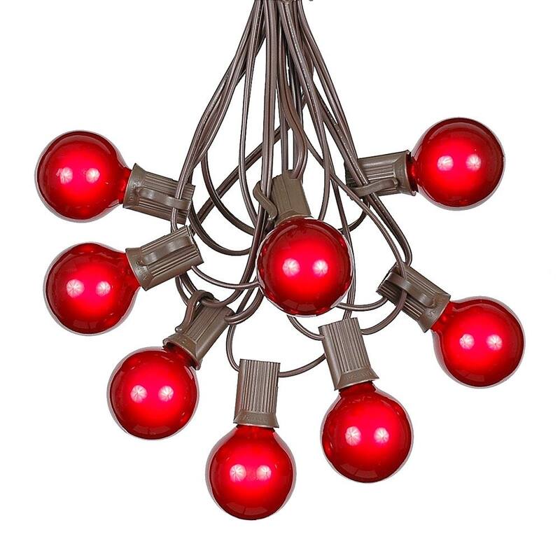 25 Foot G40 Outdoor Globe Patio String Lights - Set of 25 G40 Globe Bulbs
