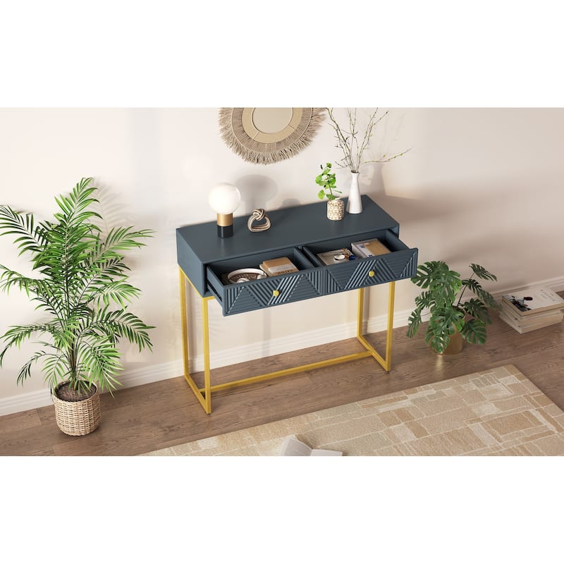 Modern Sleek Console Table with Storage