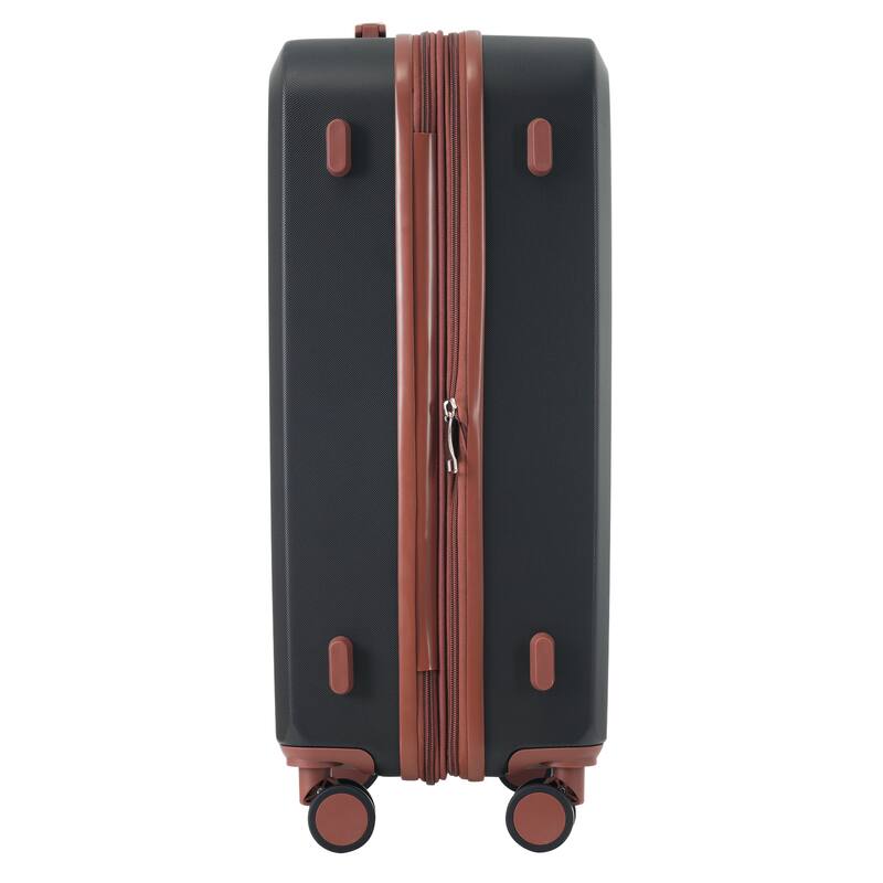 4 Piece ABS Expanable Spinner Wheels Lightweight Luggage Set w/TSA Lock and Compression Packing Cubes