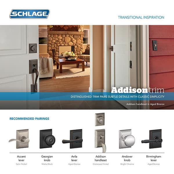 Shop Schlage F600 Add Geo Addison Complete House Door