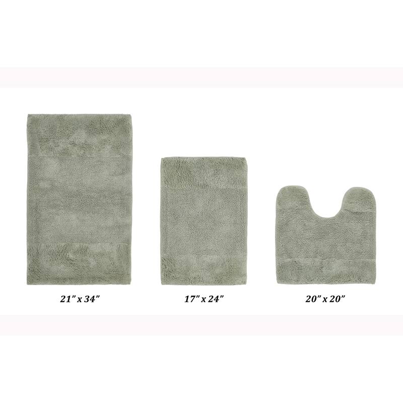 Better Trends Granada Collection 100% Cotton Tufted Bath Mats with Non-Slip Spray Latex Backing, Machine Washable for Bathroom