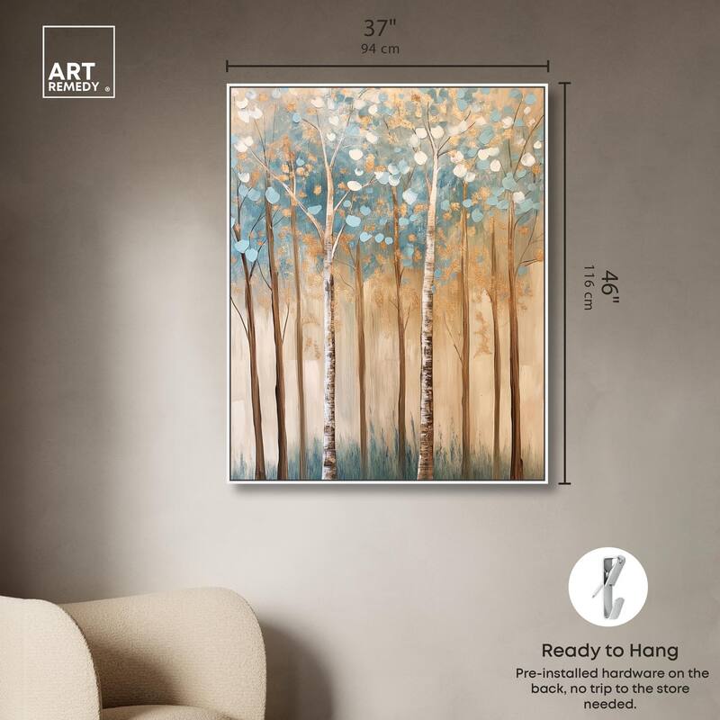 Birch Grove Radiance Canvas by Art Remedy