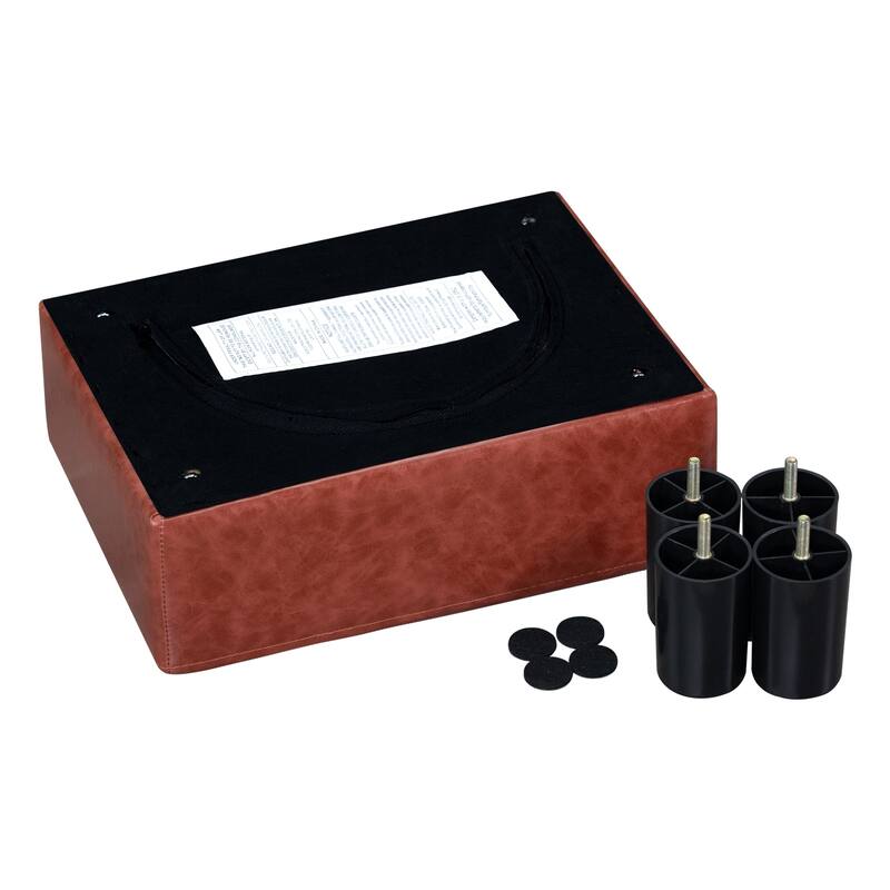 Adeco Small Rectangular Ottoman Footrest Stool Chair