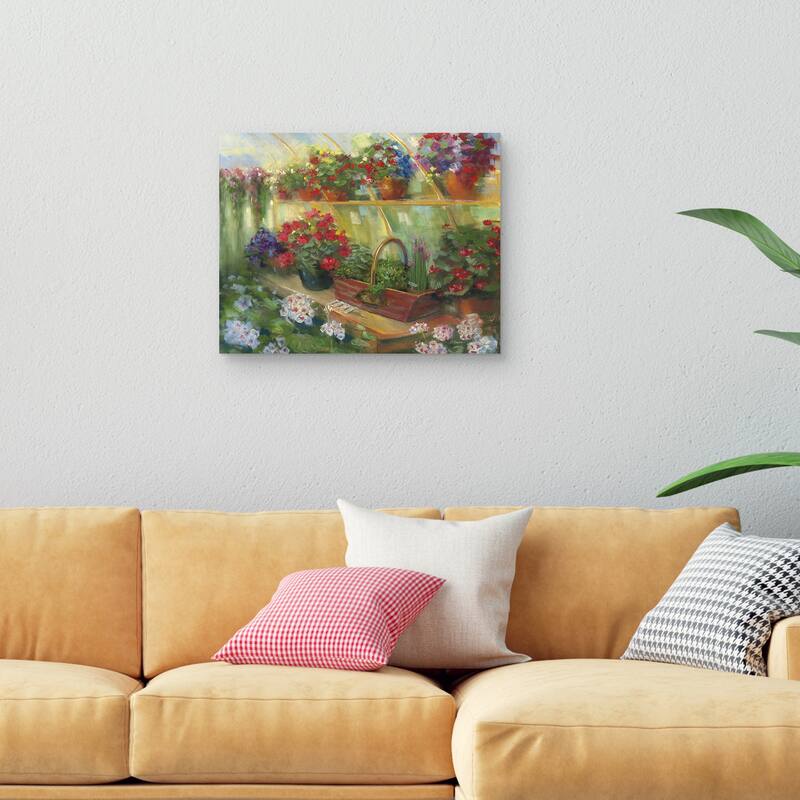 Greenhouse Herbs by Carol Rowan Canvas Art Print