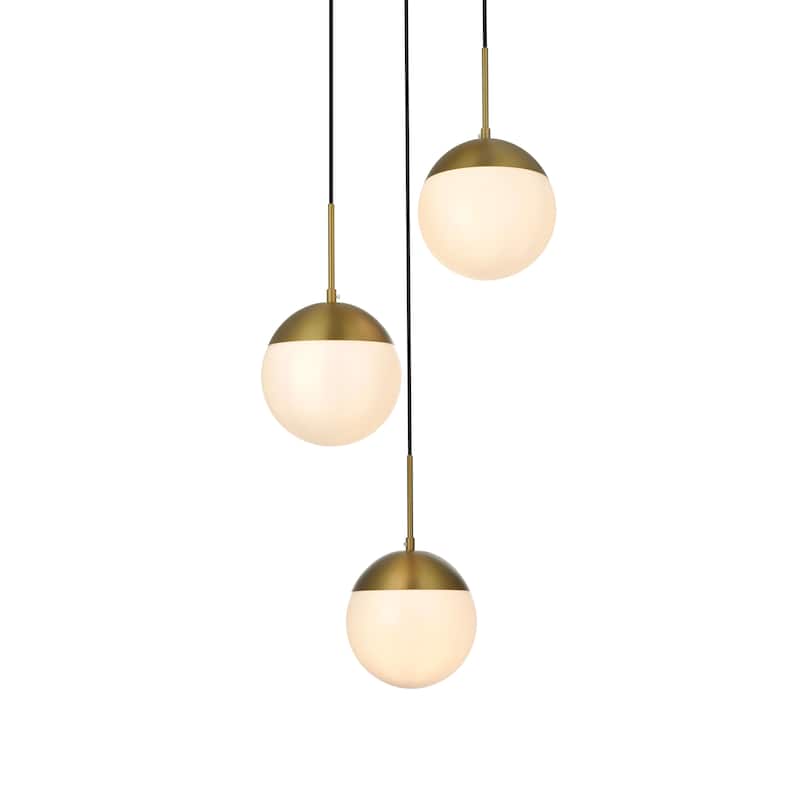 3-Light 18 inch Pendant with Frosted White Glass