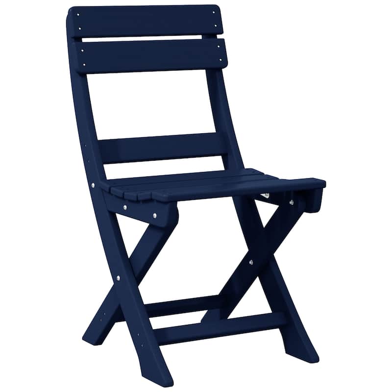 Laguna Patio Folding Dining Chair - Navy Blue
