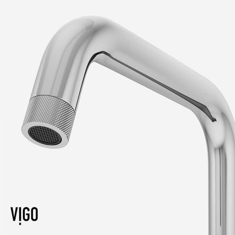 VIGO Cass Industrial 14" H Single Handle Kitchen Bar Faucet
