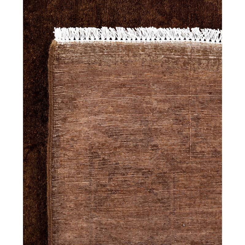 Overdyed One-of-a-Kind Hand-Knotted Area Rug - Brown - 4' 3" x 6' 1"