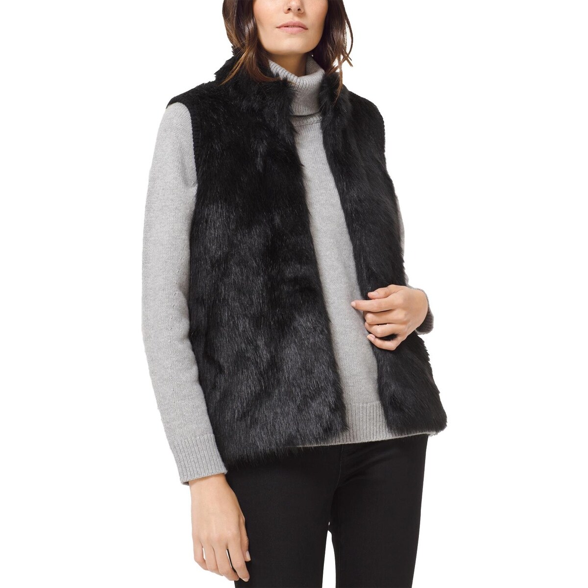 michael kors vest faux fur