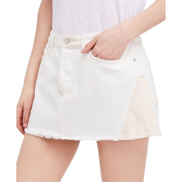 white frayed skirt