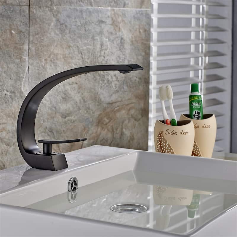 Bathroom Faucet,Brushed Faucet for Bathroom Sink,Single Hole Faucet