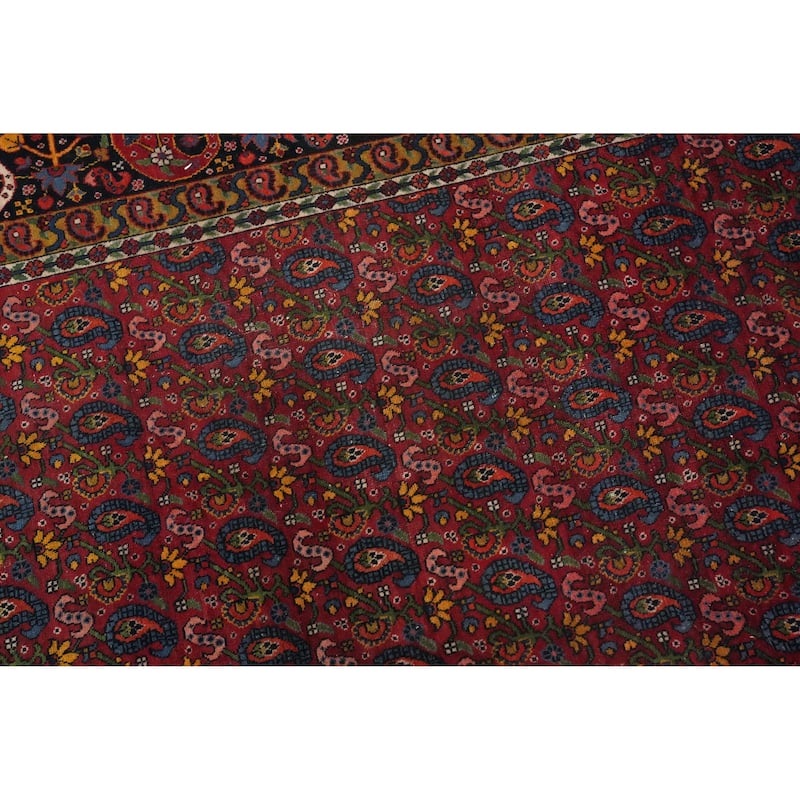 Hand Knotted Oriental 100% Wool Carpet Traditional Geometric Red Bakhtiari Area Rug - 12' 8'' X 9' 0''
