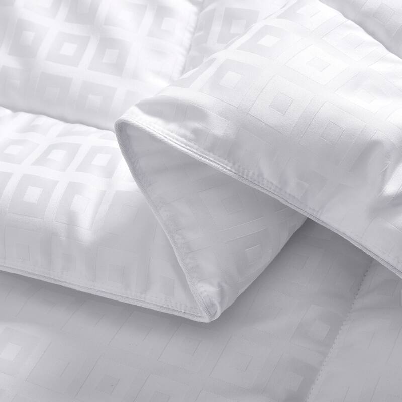 All Season Down Alternative Comforter Duvet Insert with Jacquard Cover