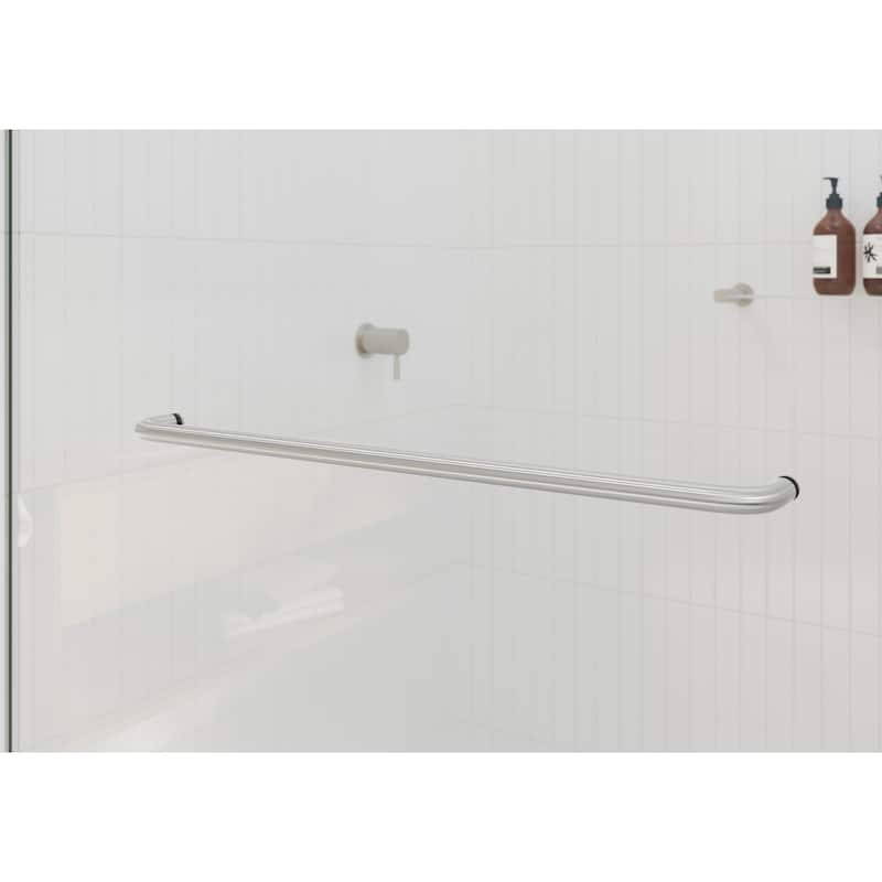 Polaris 60 in. x 78 in. Fully Frameless Glass Sliding Bypass Shower Doors with Square Hardware