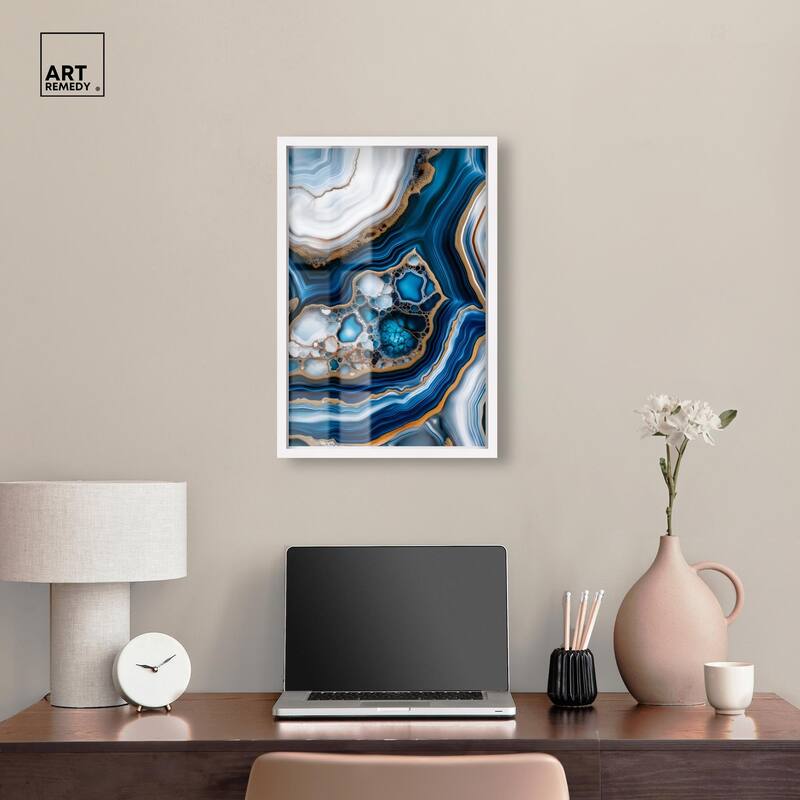 Azure Alveoli II Shadowbox by Art Remedy