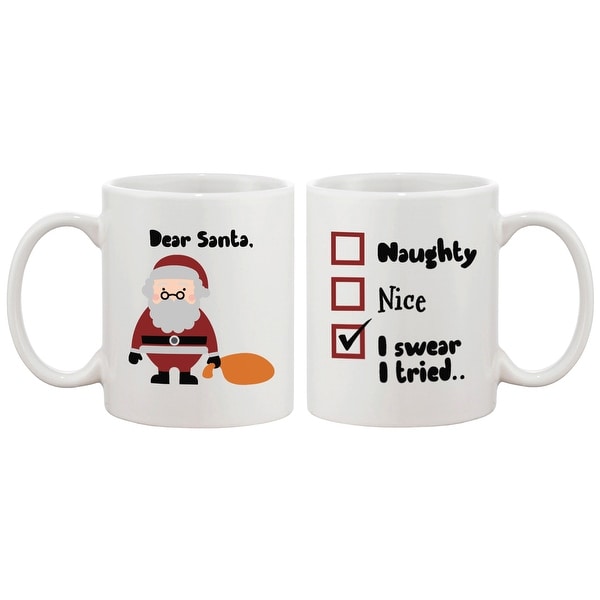 White 14 Oz Christmas Time Ceramic Cup This Might be Wine Funny Santa Claus Coffee Mug Unique White 14 Oz Christmas Time Ceramic Cup This Might be Wine Funny Santa Claus Coffee Mug Unique