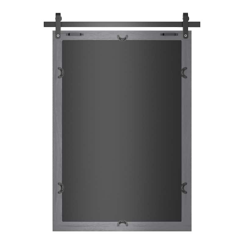 Modern Wall Mirrors, Rectangular Mirror with Wood Framed, Bathroom Mirror Barn Mirror Barn Door Mirror with Multi Size