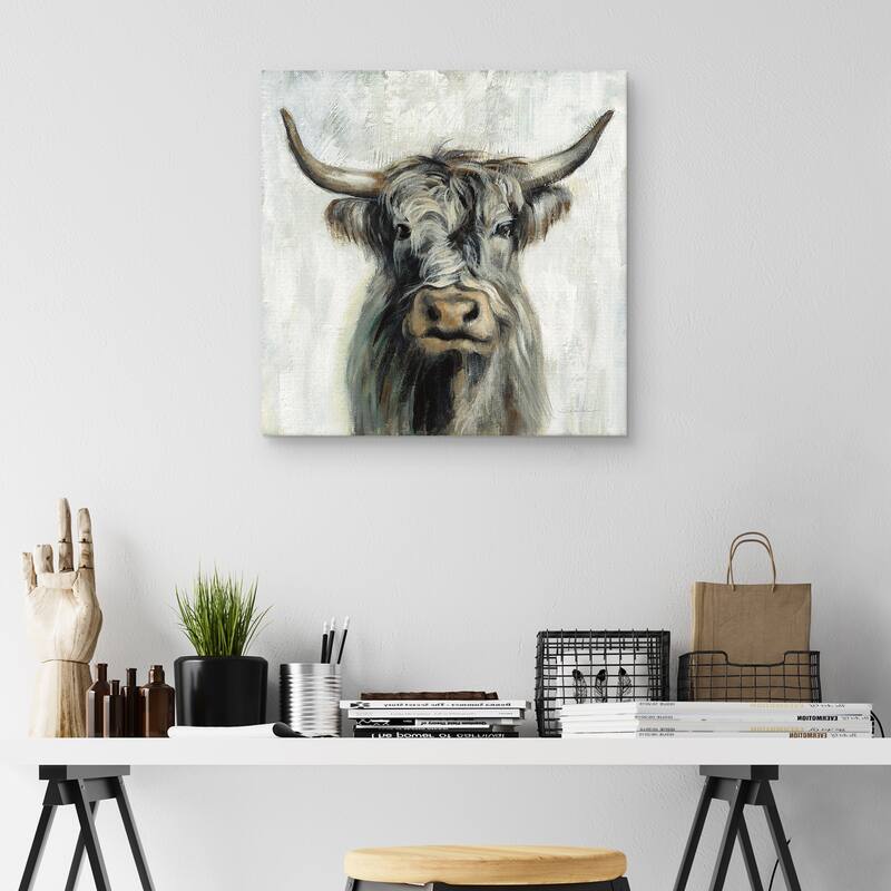 Highland Cow by Silvia Vassileva Canvas Art Print