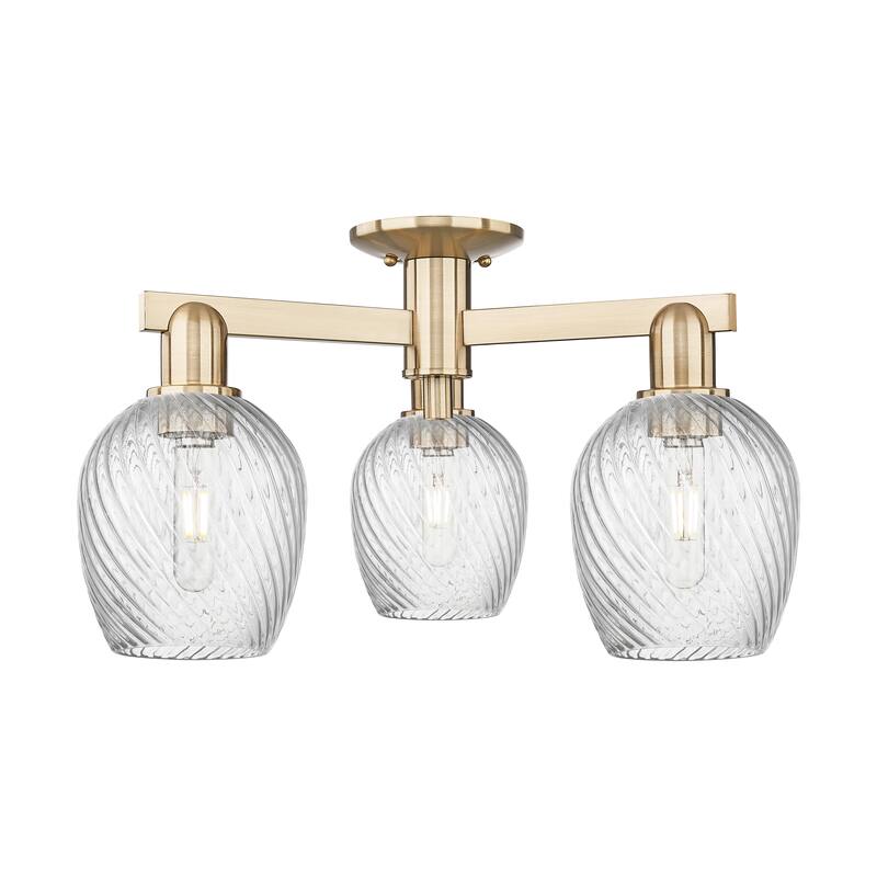 Innovations Lighting Endless Possibilities Arcadia - Salina - 3 Light 23" Semi-Flush Mount - Champagne Bronze