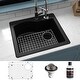 preview thumbnail 2 of 0, Karran Drop-In Quartz Composite 25 in. Single Bowl Kitchen Sink Kit