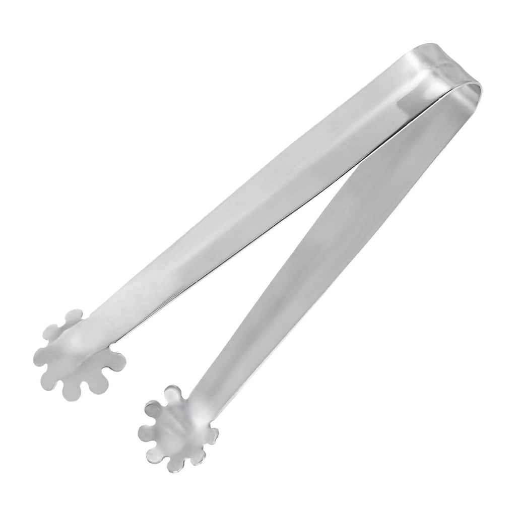 Serving Tongs, 1pcs 6 Inch - Stainless Steel Ice Tong for Bar, Cafe - Silver