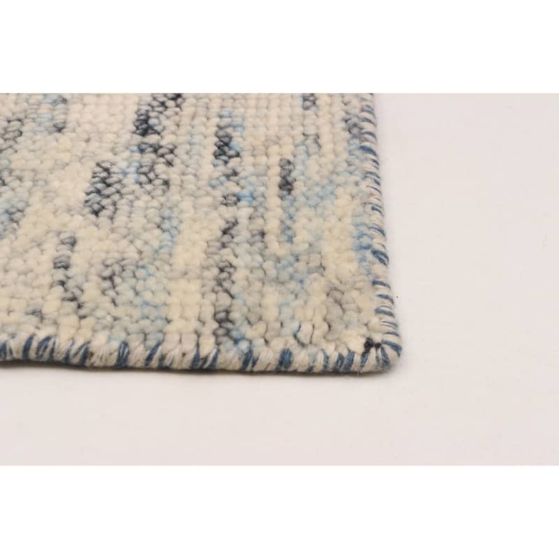 ECARPETGALLERY Hand-knotted Tangier Light Grey Wool Rug - 5'3 x 7'8