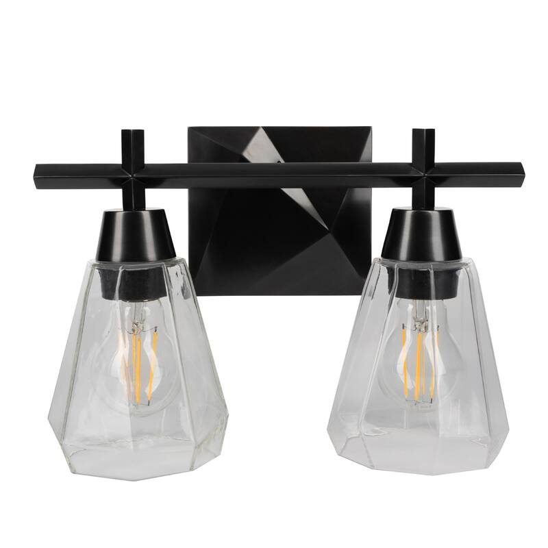 Elk Home Arctic 1-Light Vanity Pendant - Polished Nickel - 2 light - Acid Dipped Black