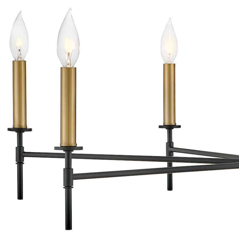 Lark 83077 Hux 7 Light 36" Wide Taper Candle Style Chandelier