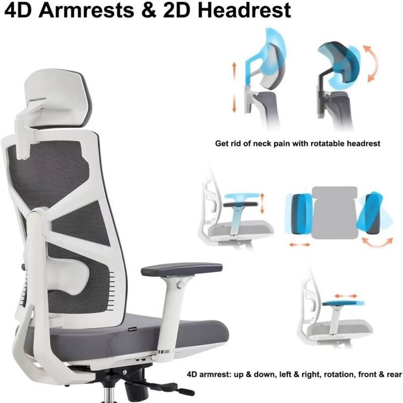 High Back Desk Chair with 4D Armrests Bed Bath & Beyond 39554292